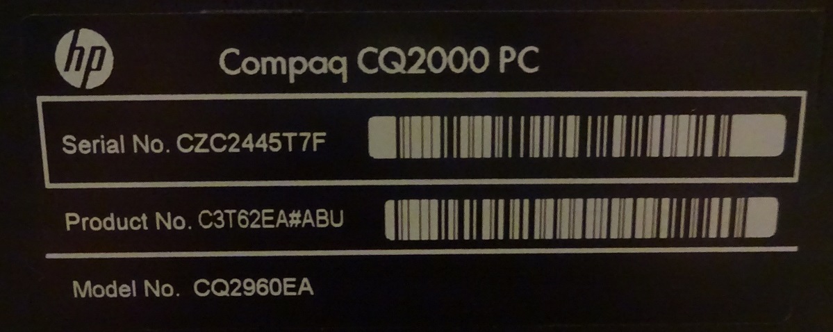 COMPAQ CQ2960EA TOWER